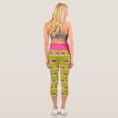 Leggings Capri Grinch in Pink Santa Hat (Verso)
