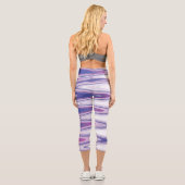 Leggings Capri gris bleu Fuchsia (Verso)