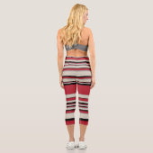 Leggings Capri Gris complexes - Rouge, gris, noir et blanc os (Verso)