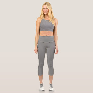 Leggings Capri Gris de cuisse (couleur solide)