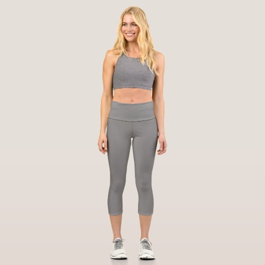 Leggings Capri Gris de cuisse (couleur solide) (Recto)