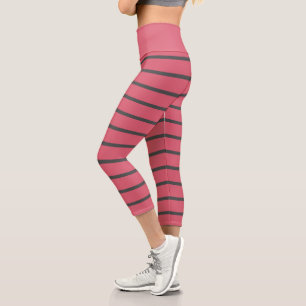 Leggings Capri Gris et rose