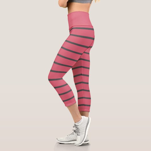 Leggings Capri Gris et rose (Gauche)
