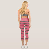 Leggings Capri Gris et rose (Verso)