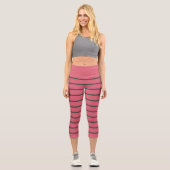 Leggings Capri Gris et rose (Recto)
