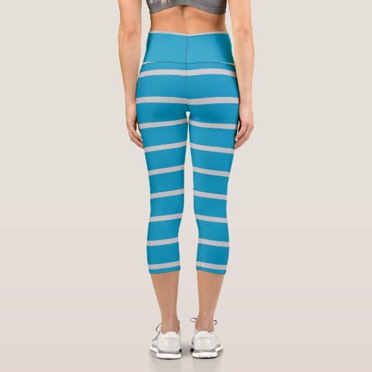 Leggings Capri Gris et turquoise (Verso)