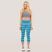 Leggings Capri Gris et turquoise (Recto)