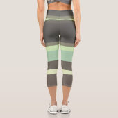 Leggings Capri Gris et vert Abstrait (Verso)