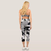 Leggings Capri Gris & Noir Camo Haut Taille (Verso)