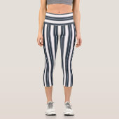 Leggings Capri Gris rayé moderne (Recto)