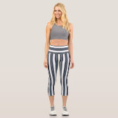 Leggings Capri Gris rayé moderne (Recto)