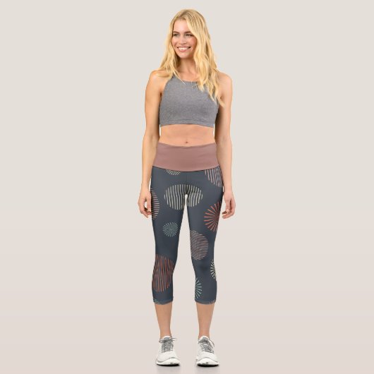 Leggings Capri Gris Rétro (Recto)