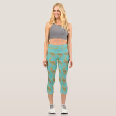 Leggings Capri Grue tropicale-Orange (Recto)