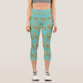 Leggings Capri Grue tropicale-Orange (Recto)