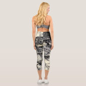 Leggings Capri Grunge abstrait (Verso)