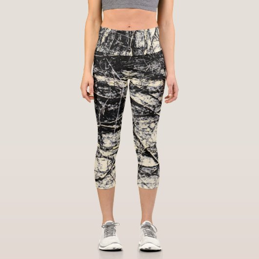 Leggings Capri Grunge abstrait (Recto)