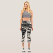Leggings Capri Grunge abstrait (Recto)