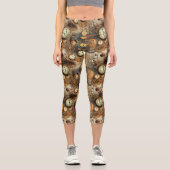 Leggings Capri Grunge Rustic Steampunk Horloge (10) (Recto)