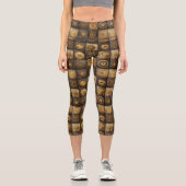 Leggings Capri Grunge Rustic Steampunk Horloge (15) (Recto)
