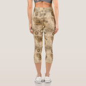 Leggings Capri Grunge Rustic Steampunk Horloge (2) (Verso)