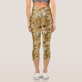 Leggings Capri Grunge Rustic Steampunk Horloge (5) (Verso)