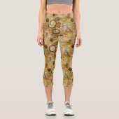 Leggings Capri Grunge Rustic Steampunk Horloge (5) (Recto)