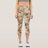 Leggings Capri Grunge Rustic Steampunk Horloge (7) (Recto)