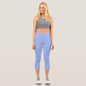 Leggings Capri Grungy Blue Stripes (Recto)