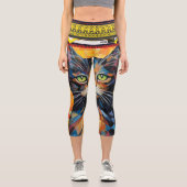 Leggings Capri Habillement Parfait : Style Simples, Confort Ultim (Recto)