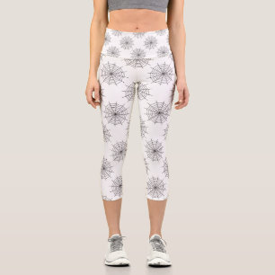 Leggings Capri Halloween, Spider Web, Tricoter Ou Traiter, Boo