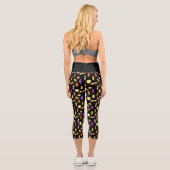 Leggings Capri Halloween style bonbon Patch sur noir (Verso)