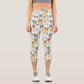 Leggings Capri Halloween Whimsical Cauldron et Motif de chats (Recto)