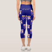 Leggings Capri hanoukka bleu lapin oreille jumeaux (Verso)