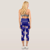 Leggings Capri hanoukka bleu lapin oreille jumeaux (Verso)