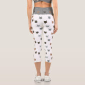 Leggings Capri Happy Cat Heads Redux (Verso)