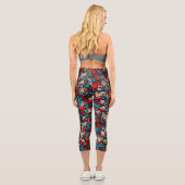 Leggings Capri Harmonieux Chaos Vibrant Design abstrait (Verso)
