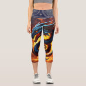 Leggings Capri Hauteurs Serpentine : Dragon Tattoo Capris (Recto)