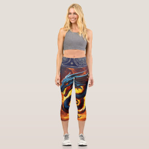 Leggings Capri Hauteurs Serpentine : Dragon Tattoo Capris