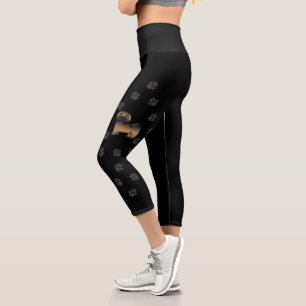Leggings Capri Havanais bringé Chien de dessin animé mignon avec