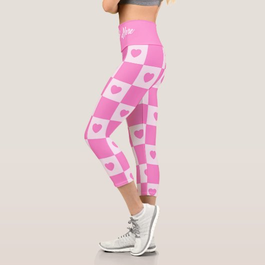Leggings Capri Heart Modern Pink Love Collection (Gauche)