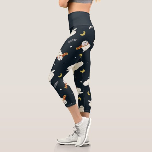 Leggings Capri Hedwig Nighttime Moonlight Pattern (Gauche)