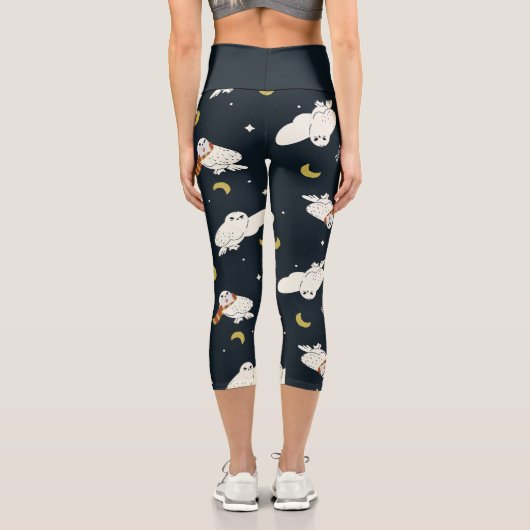 Leggings Capri Hedwig Nighttime Moonlight Pattern (Verso)