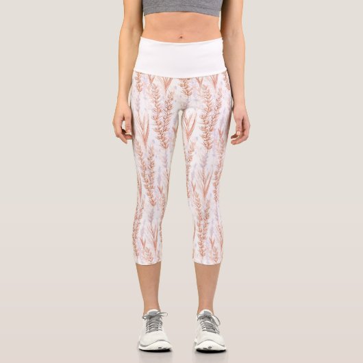 Leggings Capri Herbes et fleurs des steppes (Recto)