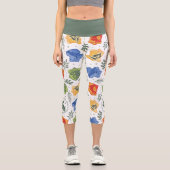 Leggings Capri Hérbologie magique HOGWARTS™ Maisons Motif (Recto)