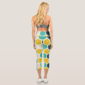 Leggings Capri Hexagonal géométrique (Verso)