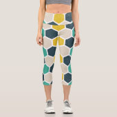Leggings Capri Hexagonal géométrique (Recto)