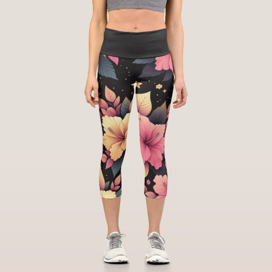 Leggings Capri Hibiscus Heureux (Recto)