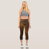 Leggings Capri High Waisted Capris seda naranja. (Recto)
