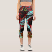 Leggings Capri High Waisted Capris – Serpent Frequency Abstract (Recto)