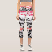 Leggings Capri High Waisted Yoga Capris – Abstract Land (Recto)